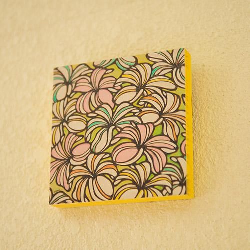 hawaiian paint kan プリントアート ストライププルメリア