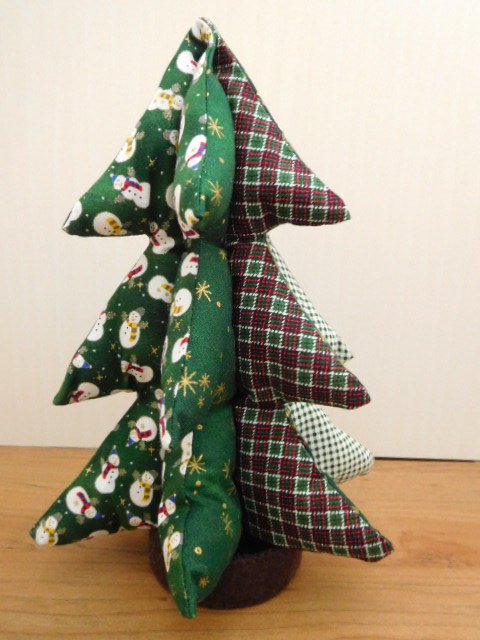 布のクリスマスツリー 手作り着せ替え人形 布雑貨 ミックスジャム