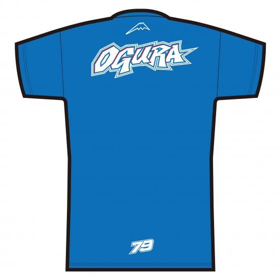 KUSHITANI製作　OGURA Tシャツ 79 水色　小椋藍くん　Lサイズ 79Tシャツ - バイク用品｜クシタニオンラインストア KUSHITANI