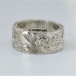 【FUNNY】HAND ENGRAVED RING-W (ワイドモデル） 《送料無料》