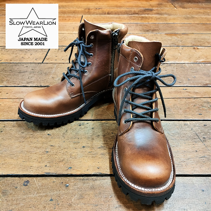 SLOW WEAR LION】OB-8593HクロムエクセルレザープレーンMID SLOW WEAR LION】OB-8593HクロムエクセルレザープレーンMID