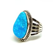FUNNY NAVAJO/TURQUOISE RING 17.5̵