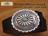 【FUNNY】Buckle　1-1/2 inch KIKU CONCHO GREEN　 ファニー　バックル 《送料無料》