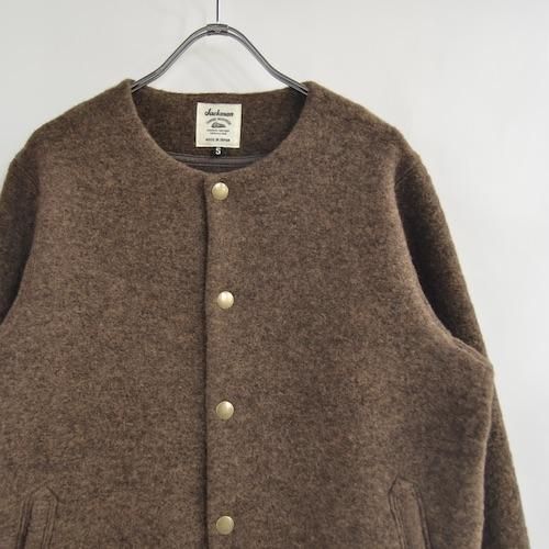 JackmanジャックマンWool Collarless Jacket JMー 通販