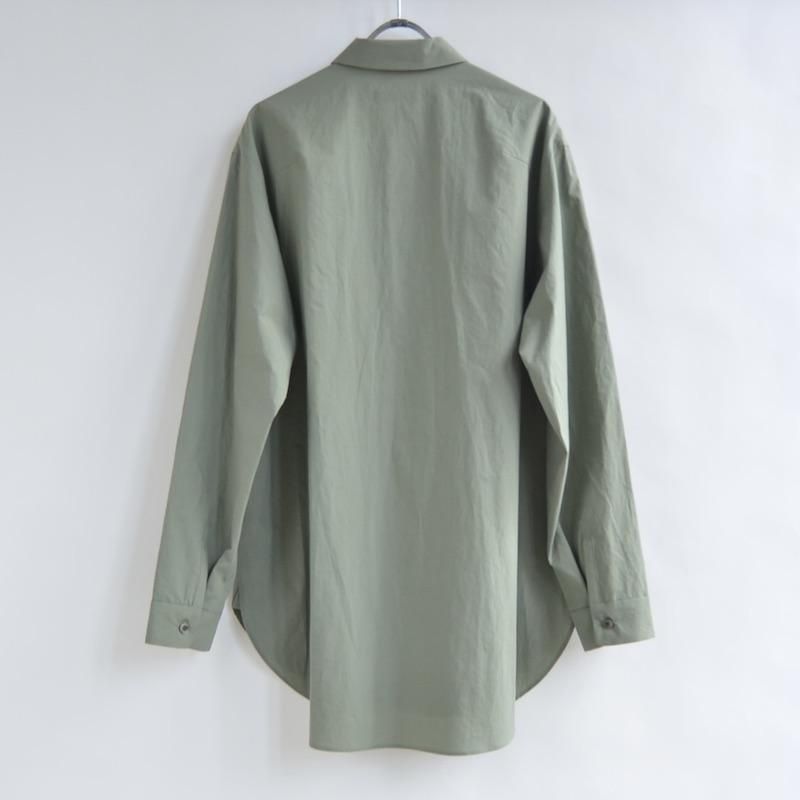 tilt The authentics リネンプルオーバーシャツ ダークグリーン tilt The authentics リネンプルオーバーシャツ ダークグリーン