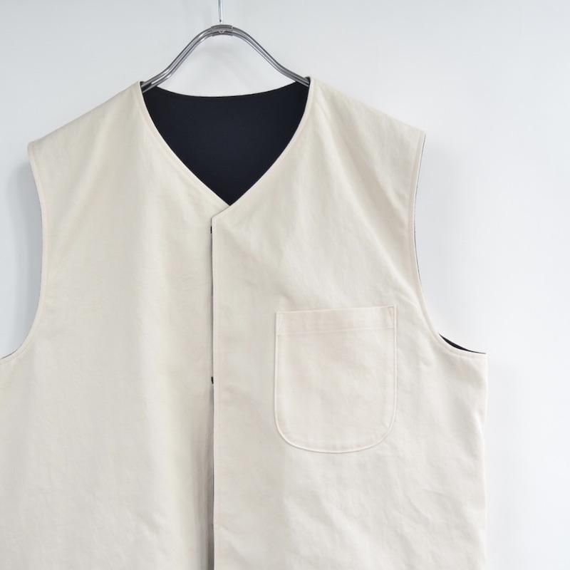 美品* tilt The authentics セーブル混 リバーシブル ベスト tilt the authentics（チルト ザ オーセンティクス）2Face