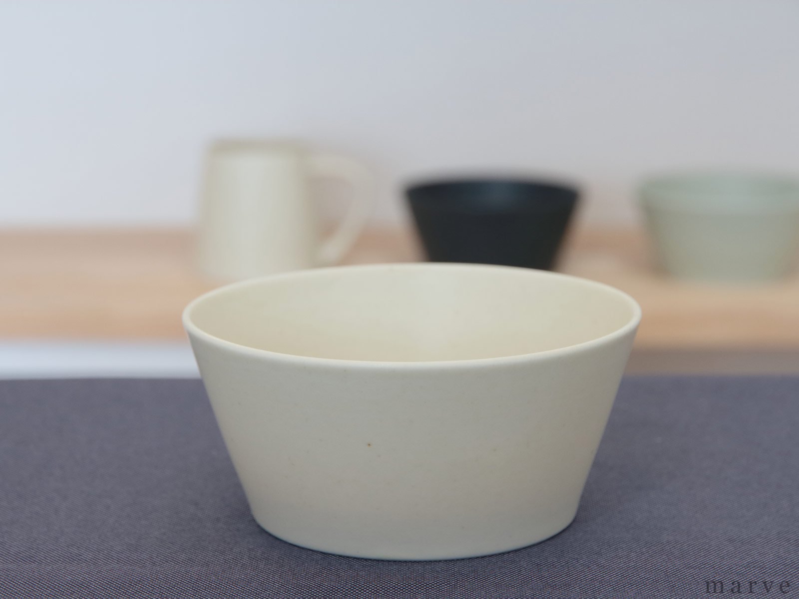 KANEAKI SAKAI POTTERY flat bowl アイボリー - marve (マーヴェ