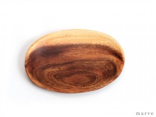 皿 器 無垢 インド製 ヴィンテージ アンティーク 木製 大型 オーバル型