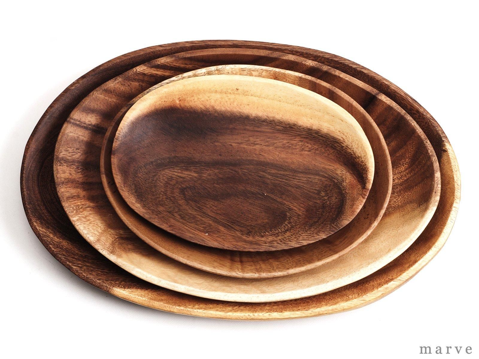 木の器 アカシアWOOD オーバルプレートL - marve (マーヴェ
