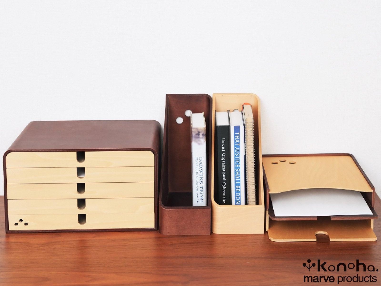 木製 書類ケース 5_box marve-products 5段 トレイ
