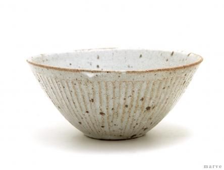伊藤豊 鎬(シノギ)ボウル 粉引