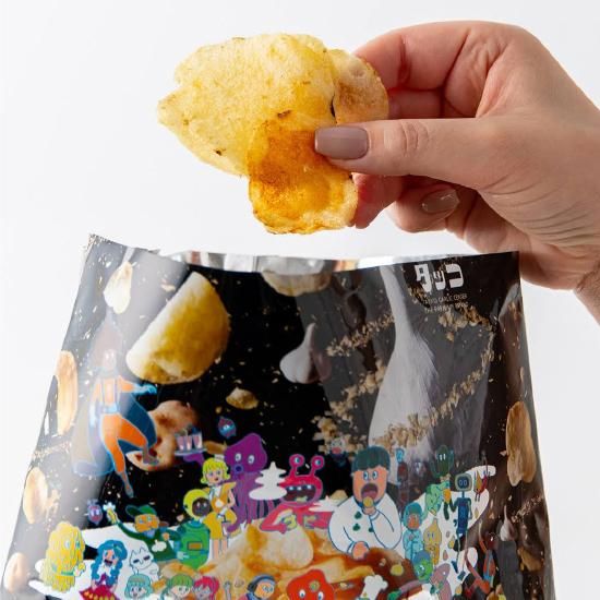 なかなかの濃い味！田子にんにく「ジャガめぐポテトチップス」 GGP