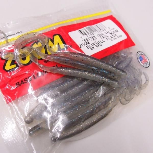 Zbc ズームワーム C Tail Worm カーリーテールワーム 010 353 Bluegill Flash バスプロショップ ナイル