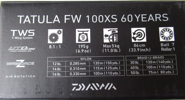 ダイワ60周年記念USモデル!! DAIWA TATULA FW100/タトゥーラFW100 - バスプロショップ ナイル