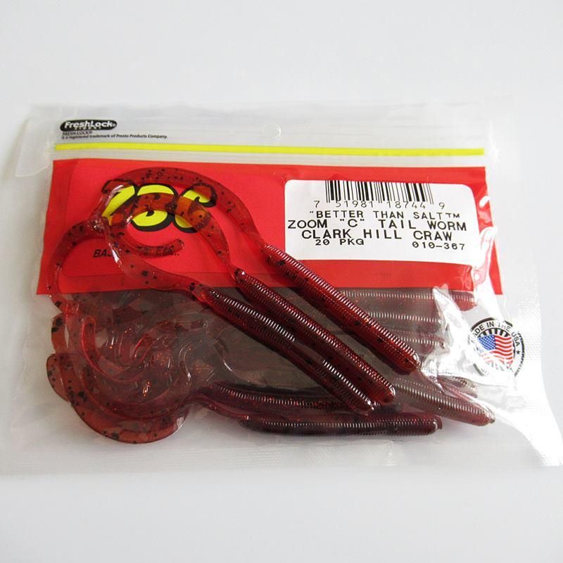 Zbc ズームワーム C Tail Worm カーリーテールワーム 010 367 Clark Hill Craw バスプロショップ ナイル