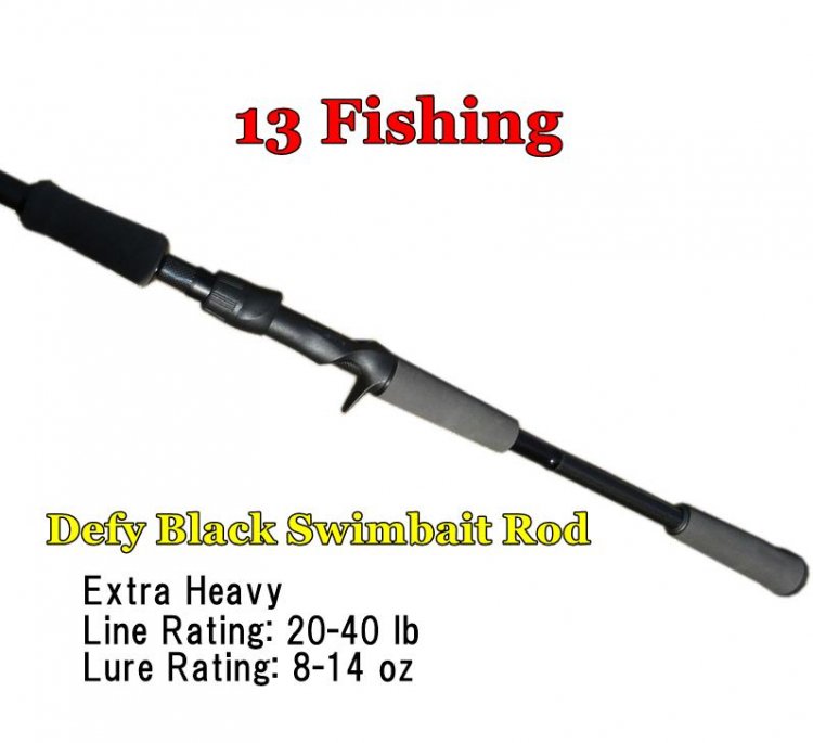 13 Fishing Defy Black スイムベイトロッド 8フィート Extra Hvy 8