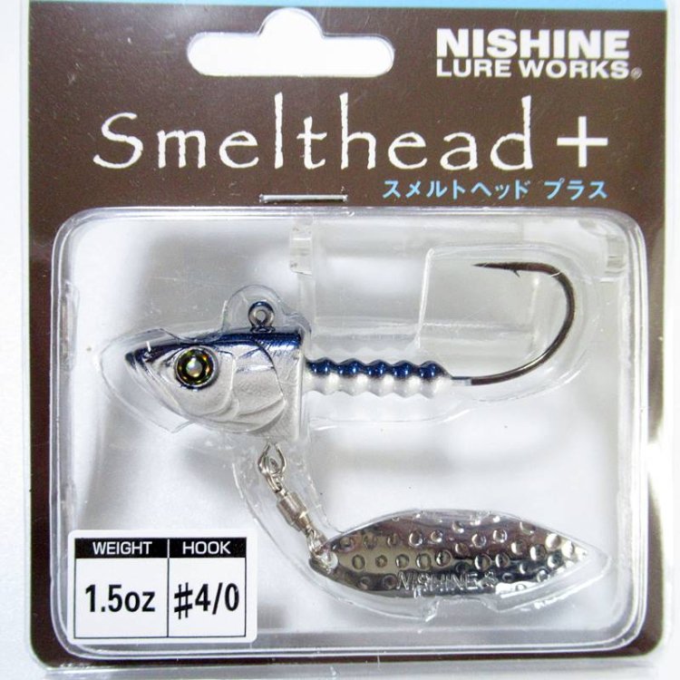 Nishine Lure Works Smelthead+ / ニシネルアー スメルトヘッド+　1.5oz #Blue Back Herring -  バスプロショップ　ナイル