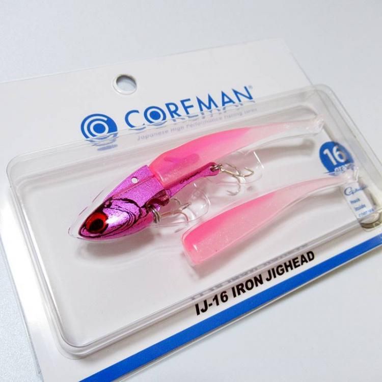 新品 コアマン IJ16 IJ-16 アイアンジグヘッド ピンクパール 2点 コアマン IJ-16 IRONJIGHEAD / アイアンジグヘッド16 #012
