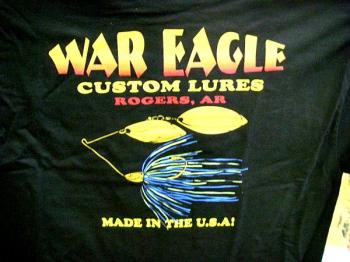 WAR EAGLE CUSTOM LURES/ウォーイーグル Ｔシャツ 半袖 ブラック