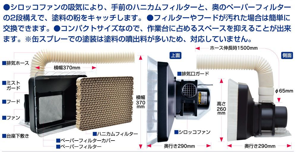 GSI クレオス Mr.スーパーブース用シロッコファン、延長ホース - その他