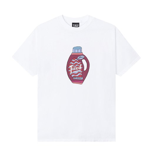 <img class='new_mark_img1' src='https://img.shop-pro.jp/img/new/icons8.gif' style='border:none;display:inline;margin:0px;padding:0px;width:auto;' />【TIRED】タイレッド DETERGENT S/S TEE  c: White