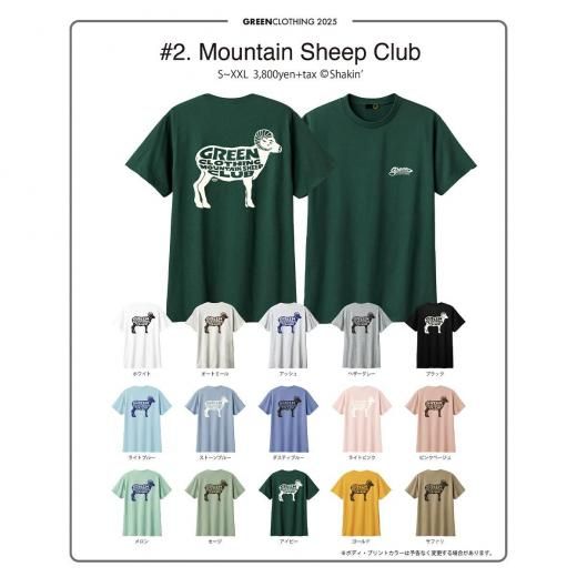 <img class='new_mark_img1' src='https://img.shop-pro.jp/img/new/icons8.gif' style='border:none;display:inline;margin:0px;padding:0px;width:auto;' />ͽʡGREEN CLOTHINGۥ꡼ 25 Summer #2 MOUNTAIN SHEEP CLUB S/S TEE