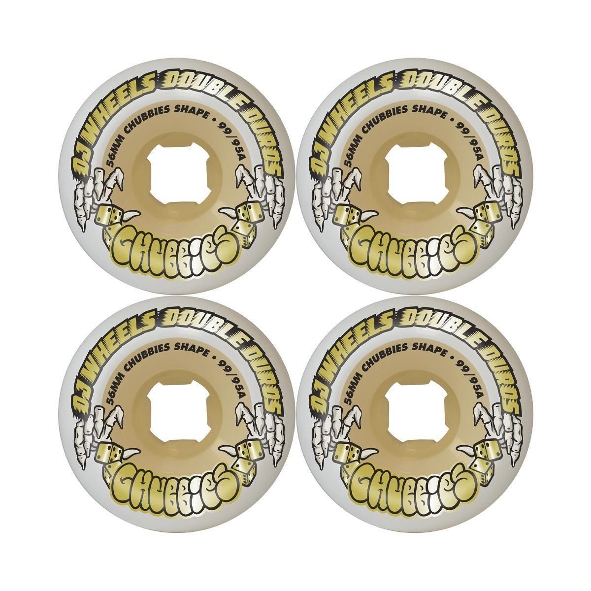OJ WHEEL】オージェイ DOUBLE DURO WHITE GUM CHUBBIES 56mm 99a/95a