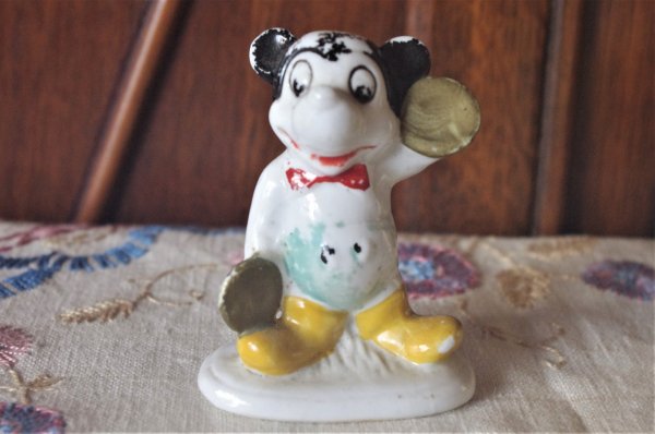 ビンテージ　陶器製　ミッキーマウス　