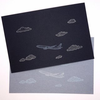 ポストカード 飛行機と雲（knoten）
