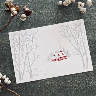 ポストカード  冬の家（knoten）