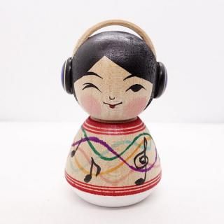 阿保正文工人　アマビエ　リンゴ持ちこけし 阿保正文工人 アマビエ リンゴ持ちこけし （りんごこけし apple