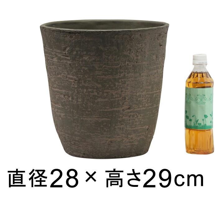 植木鉢 おしゃれ 軽量・合成樹脂製ポット 丸型 28cm 10リットル