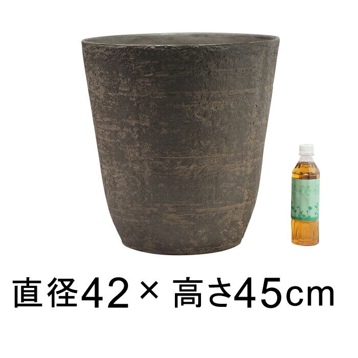 植木鉢 おしゃれ 大型 軽量・合成樹脂製ポット 丸型 42cm 39リットル ...