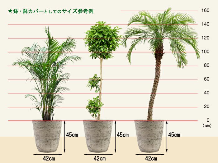 植木鉢 おしゃれ 大型 軽量・合成樹脂製ポット 丸型 42cm 39リットル