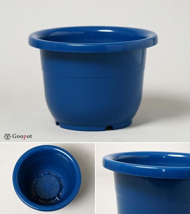 輪鉢 18号〔54cm〕ブルー 36リットル 植木鉢 プラ鉢 室内 屋外 プラ鉢