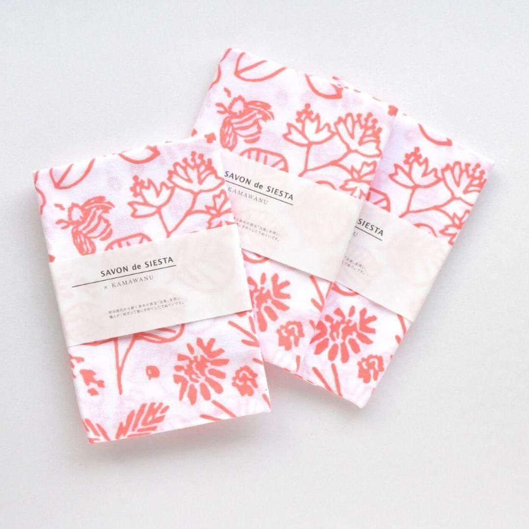 Savon de Siestaオリジナル手ぬぐい 「オレンジ」 - 敏感肌のための