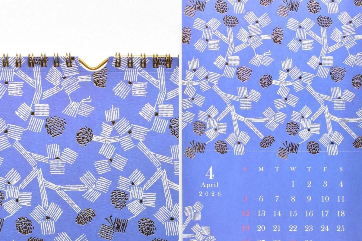 箔押し　カレンダー　12ヶ月　絵柄　48点 67791-119-