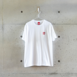 SHISHAMO 刺繍ロゴTシャツ(白×赤)