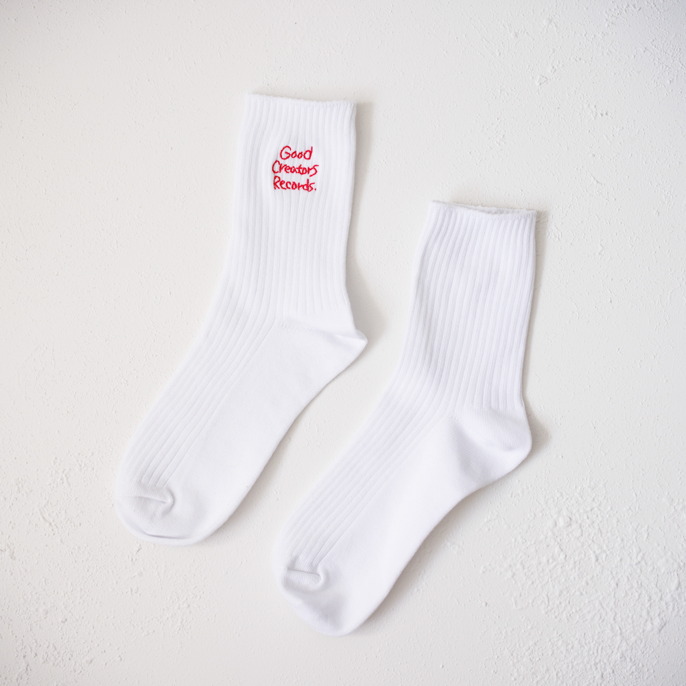 GCR COLOR SOCKS(白×赤【25-27cm】) - FAITH MUSIC STORE