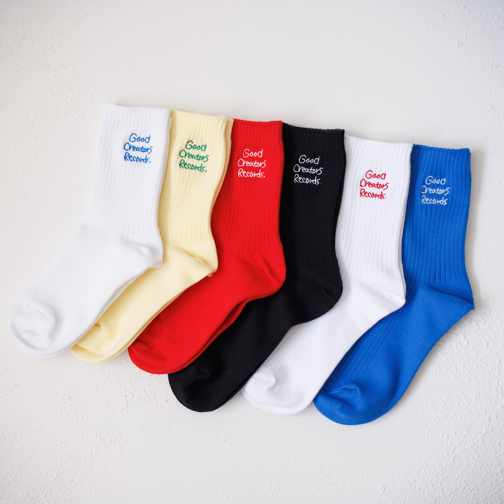 GCR COLOR SOCKS(白×赤【25-27cm】) - FAITH MUSIC STORE