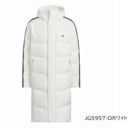 新品　adidas ロング　ウーブン　ジャケット　ホワイト　M ベンチコート 新品 adidas ロング ウーブン ジャケット ホワイト M ベンチ