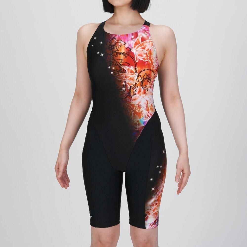 XL 新品 2025モデル MIZUNO フィットネス水着 セパ ボタン付 袖付