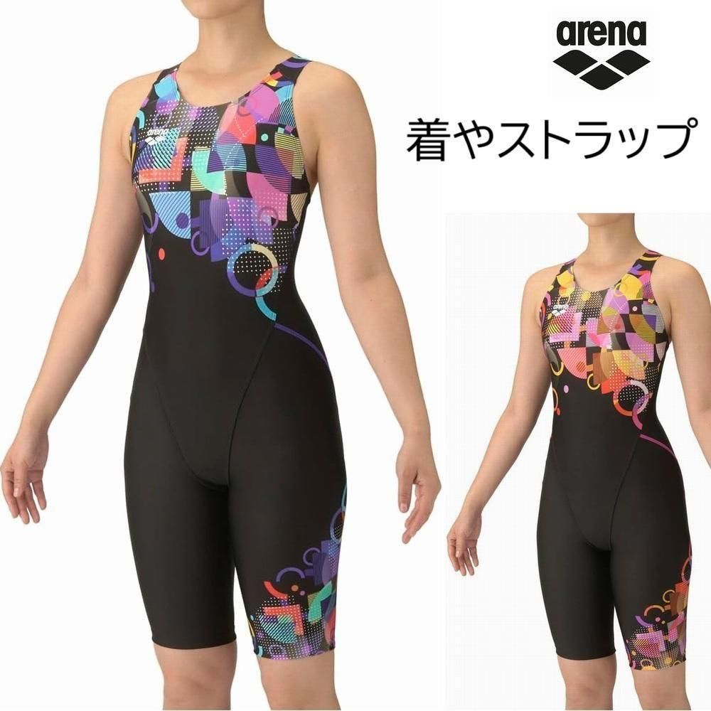 アリーナフィットネスワンピーススパッツ水着[レディース