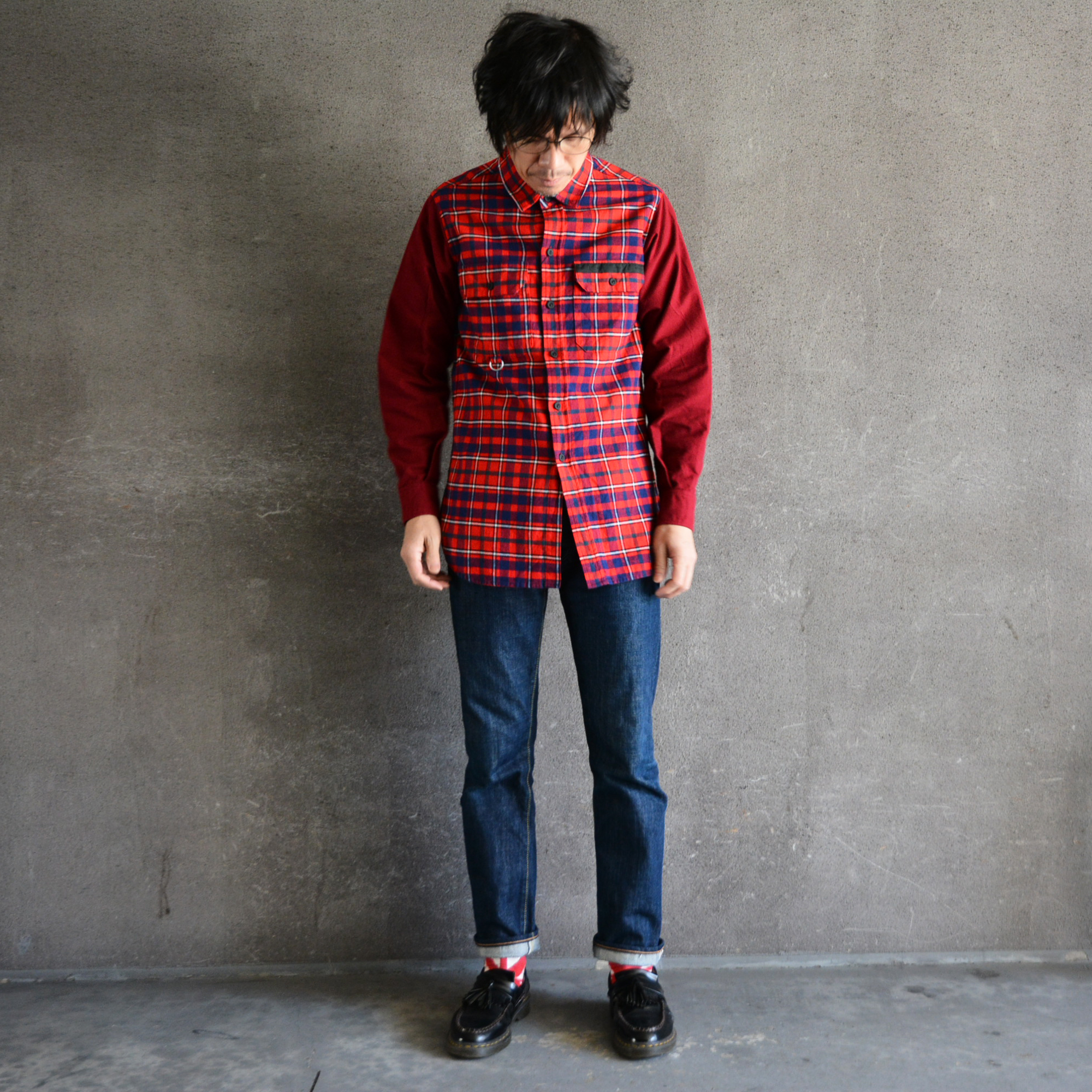 PEEL&LIFT/ピールアンドリフト/tartan flannel work shirt