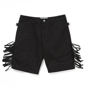 PEEL&LIFT-fringe army shorts(black×black)