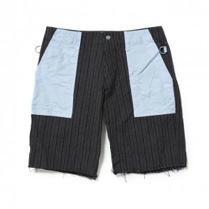 PEEL&LIFT-dobby stripe army shorts