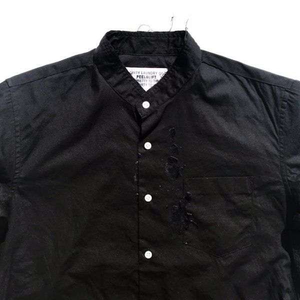 PEEL&LIFT-cutoff collar shirt-blackの通販ページ