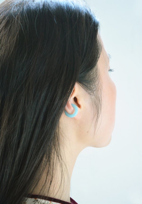 Saskia Diez / BOLD EARCUFF SMIPRECIOUS(AGATE STONE BLUE)