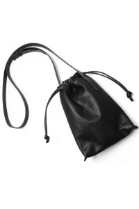 Patrick Stephen / Leather cell phone bag 'drawstring'　ショルダーバッグ　スマートフォンケース　巾着
