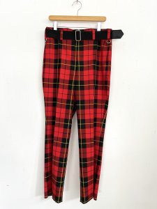 <img class='new_mark_img1' src='https://img.shop-pro.jp/img/new/icons8.gif' style='border:none;display:inline;margin:0px;padding:0px;width:auto;' />ANARCHIST TAILOR  BELTED SLACKS-Wallace Red Tartan